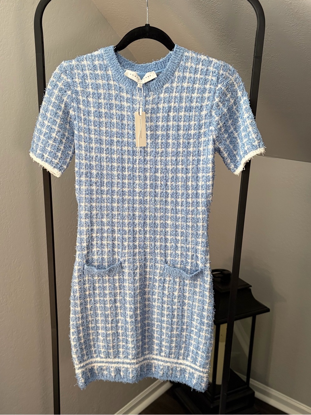 ENDLESS ROSE TWEED STRETCH DRESS